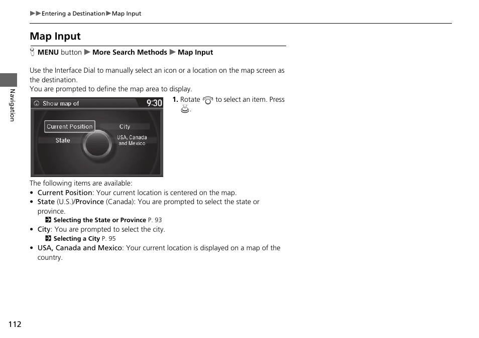 Map input, Map input p. 112 | Acura 2015 TLX - Navigation Manual (Without Software Update) Ver. ST02 User Manual | Page 113 / 329