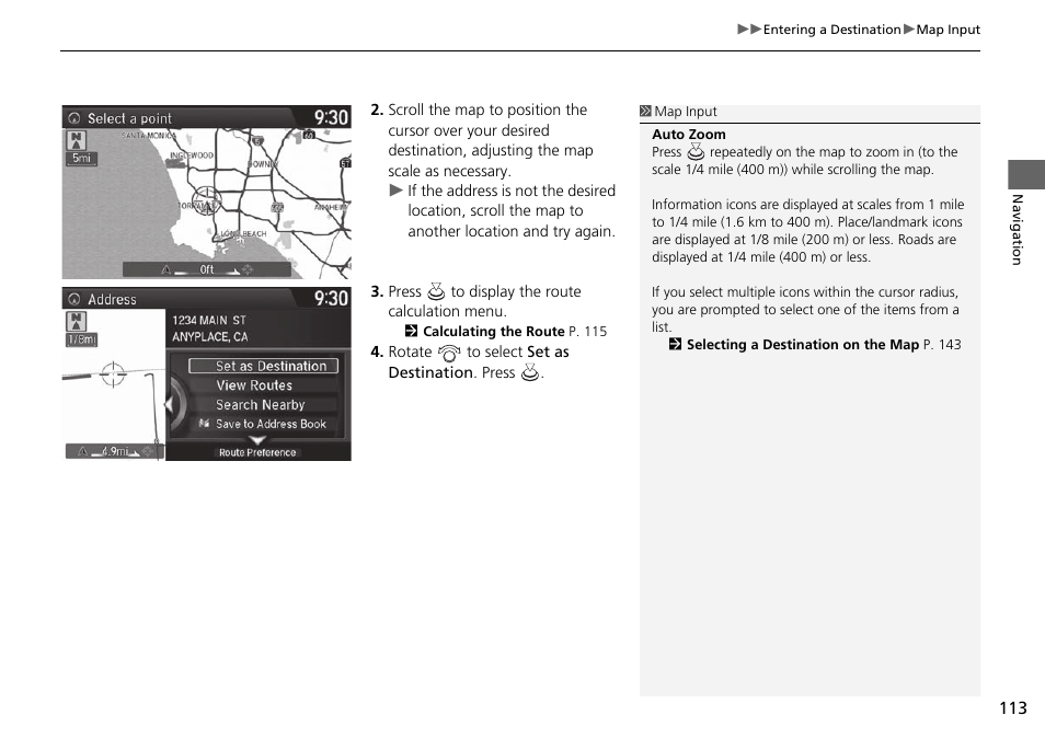Acura 2015 TLX - Navigation Manual (Without Software Update) Ver. ST02 User Manual | Page 114 / 329