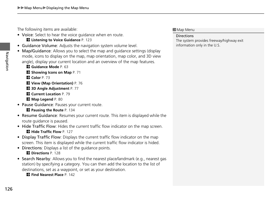 Acura 2015 TLX - Navigation Manual (Without Software Update) Ver. ST02 User Manual | Page 127 / 329