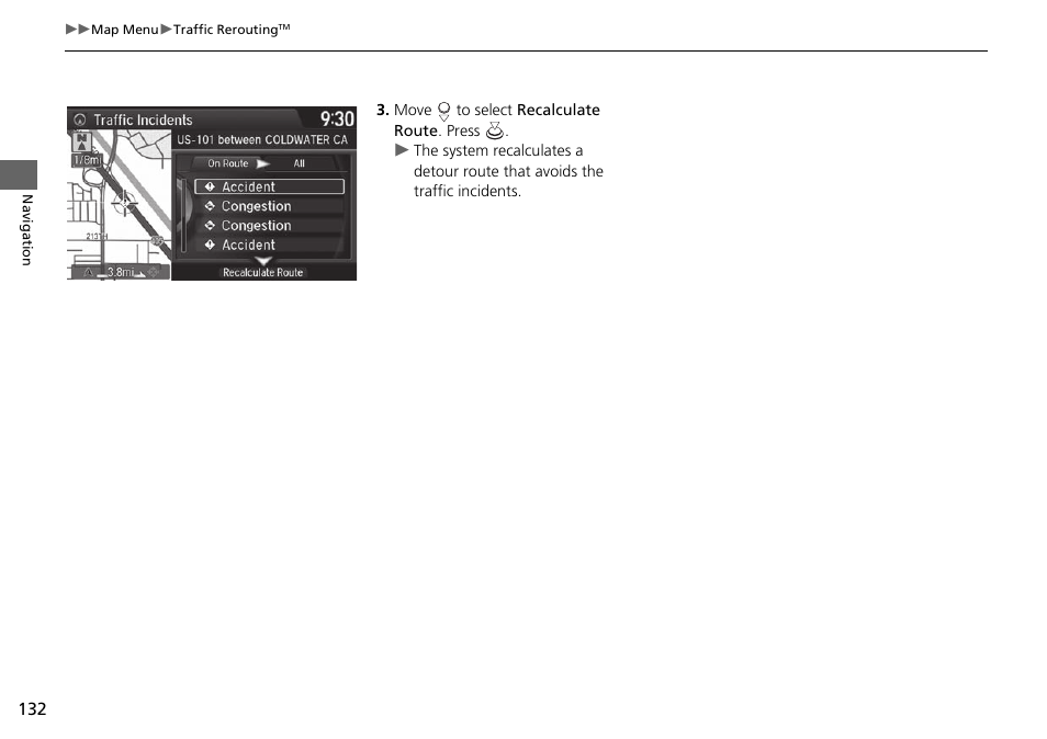 Acura 2015 TLX - Navigation Manual (Without Software Update) Ver. ST02 User Manual | Page 133 / 329