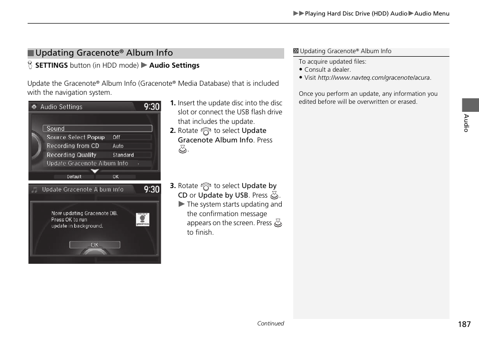 Acura 2015 TLX - Navigation Manual (Without Software Update) Ver. ST02 User Manual | Page 188 / 329
