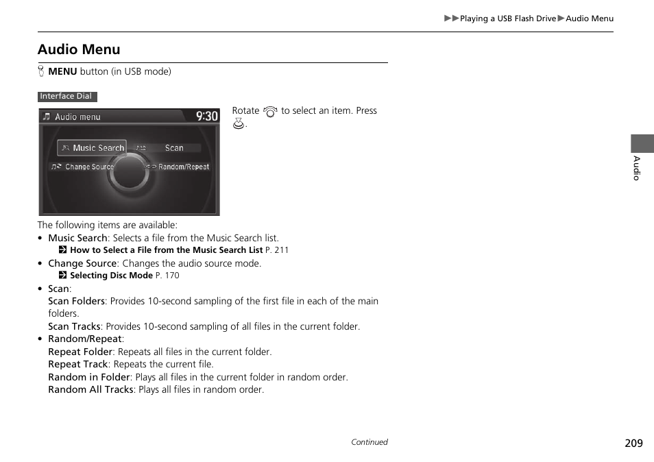 Audio menu | Acura 2015 TLX - Navigation Manual (Without Software Update) Ver. ST02 User Manual | Page 210 / 329