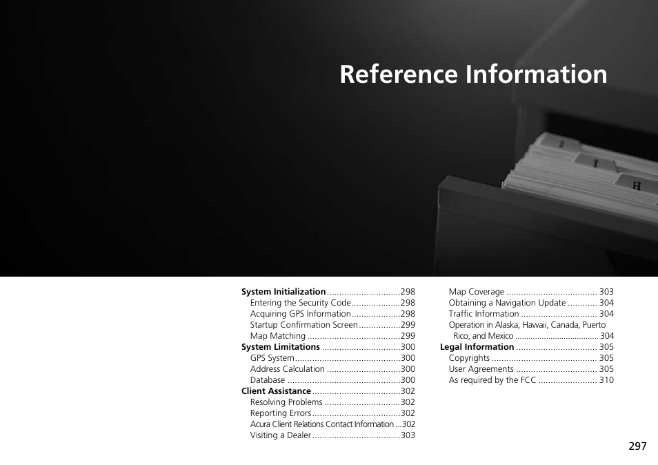 Reference information | Acura 2015 TLX - Navigation Manual (Without Software Update) Ver. ST02 User Manual | Page 298 / 329