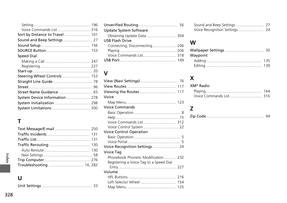 Acura 2015 TLX - Navigation Manual (Without Software Update) Ver. ST02 User Manual | Page 329 / 329