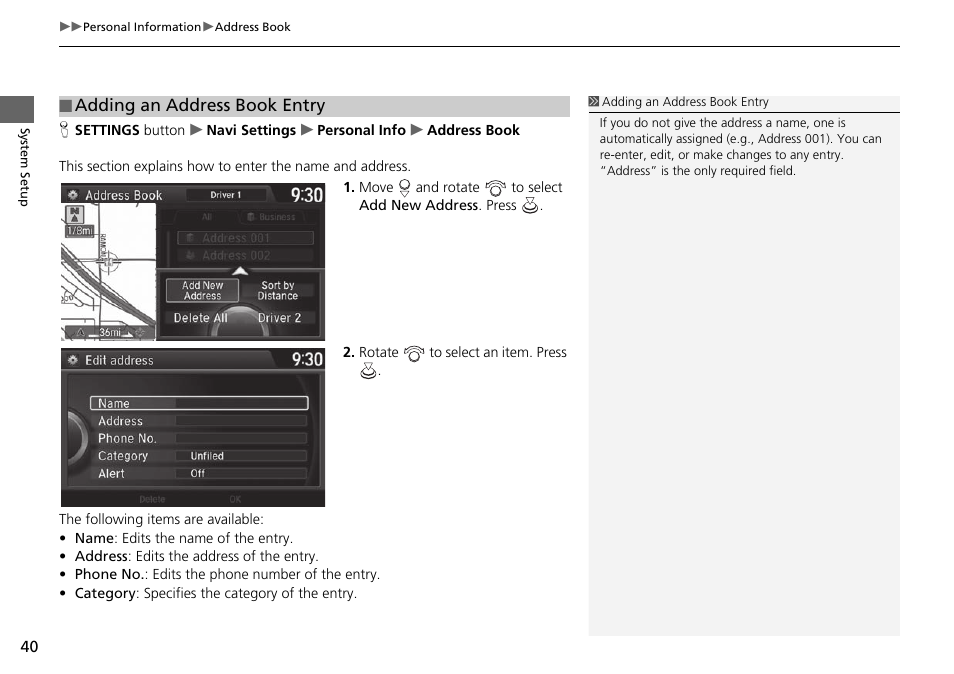 Acura 2015 TLX - Navigation Manual (Without Software Update) Ver. ST02 User Manual | Page 41 / 329