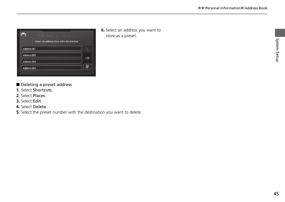 Acura 2015 TLX - Navigation Manual (Without Software Update) Ver. ST02 User Manual | Page 46 / 329