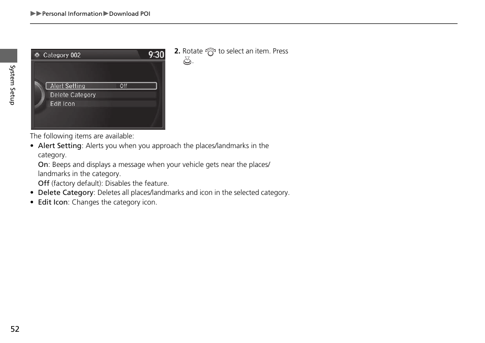 Acura 2015 TLX - Navigation Manual (Without Software Update) Ver. ST02 User Manual | Page 53 / 329