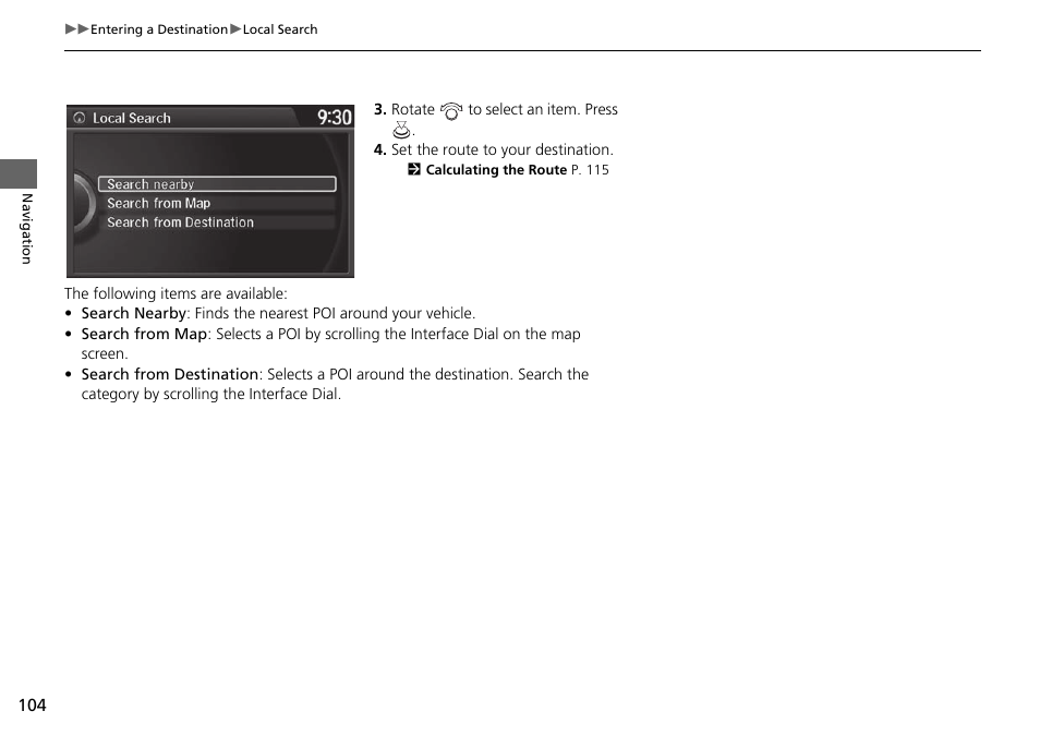 Acura 2015 TLX - Navigation Manual (With Software Update) Ver. ST03 User Manual | Page 105 / 333
