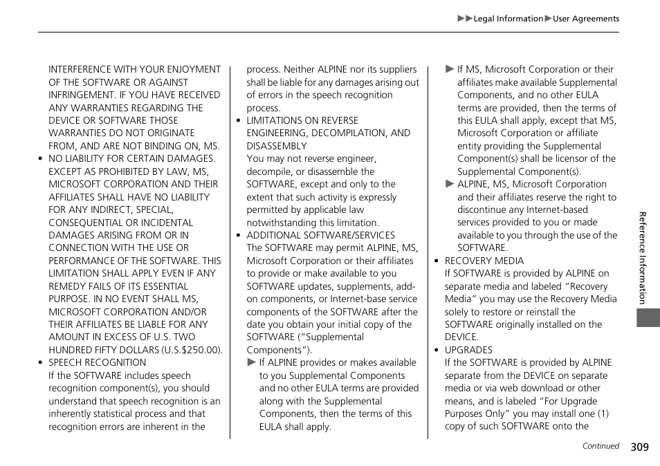 Acura 2015 TLX - Navigation Manual (With Software Update) Ver. ST03 User Manual | Page 310 / 333