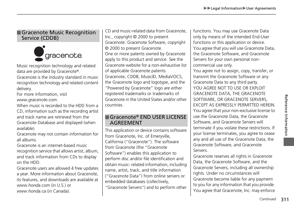 Acura 2015 TLX - Navigation Manual (With Software Update) Ver. ST03 User Manual | Page 312 / 333