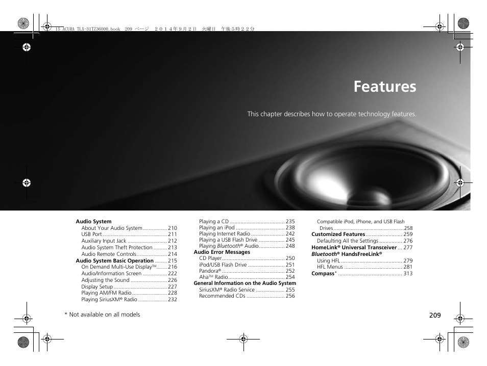 Features | Acura 2015 TLX - Owner's Manual (Revised 12/13/2014) User Manual | Page 210 / 545