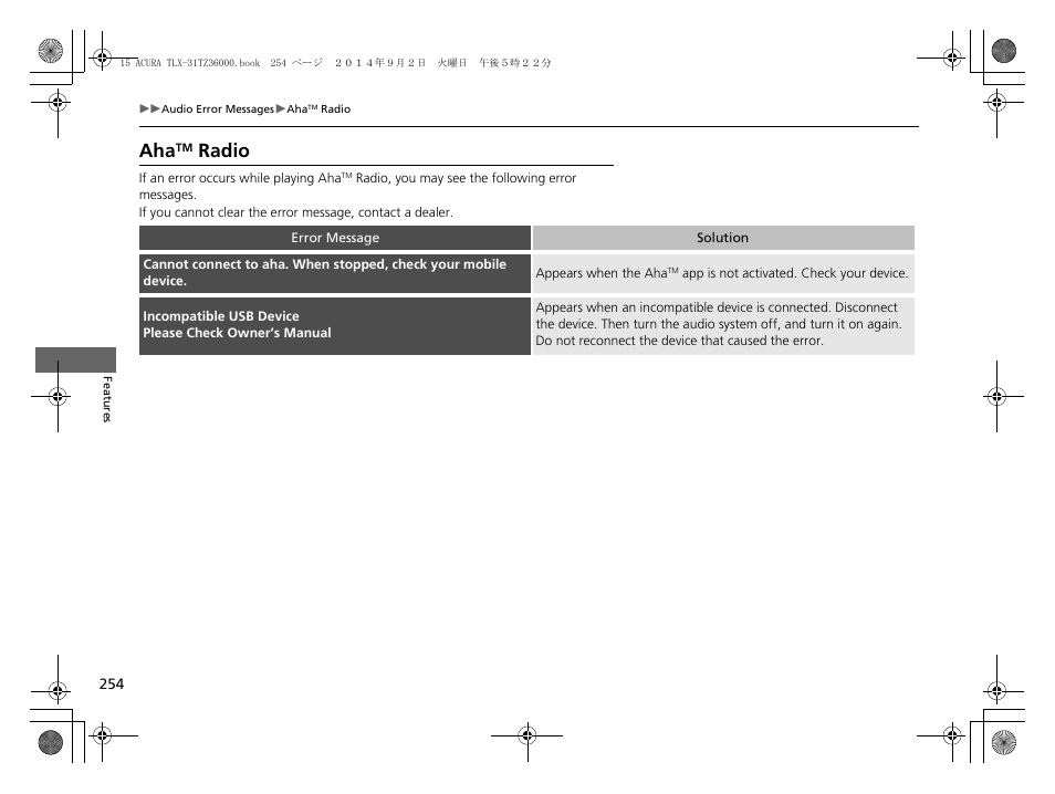 Radio | Acura 2015 TLX - Owner's Manual (Revised 12/13/2014) User Manual | Page 255 / 545