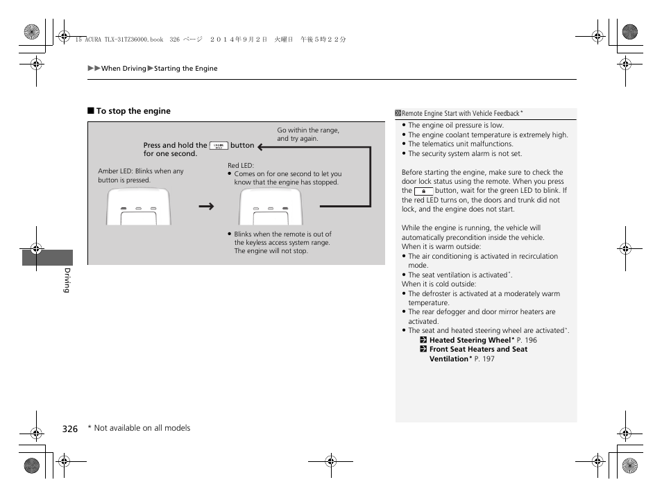 Acura 2015 TLX - Owner's Manual (Revised 12/13/2014) User Manual | Page 327 / 545