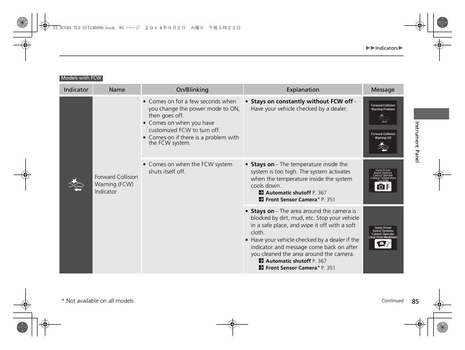 Acura 2015 TLX - Owner's Manual (Revised 12/13/2014) User Manual | Page 86 / 545