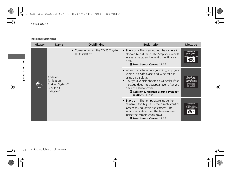 Acura 2015 TLX - Owner's Manual (Revised 12/13/2014) User Manual | Page 95 / 545