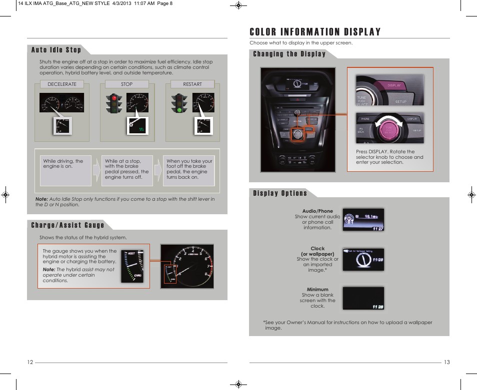 Color information display | Acura 2014 ILX Hybrid - Advanced Technology Guide (Base) User Manual | Page 8 / 15