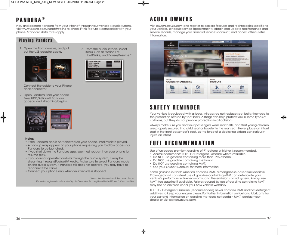 Acura 2014 ILX Hybrid - Advanced Technology Guide (Tech) User Manual | Page 20 / 20
