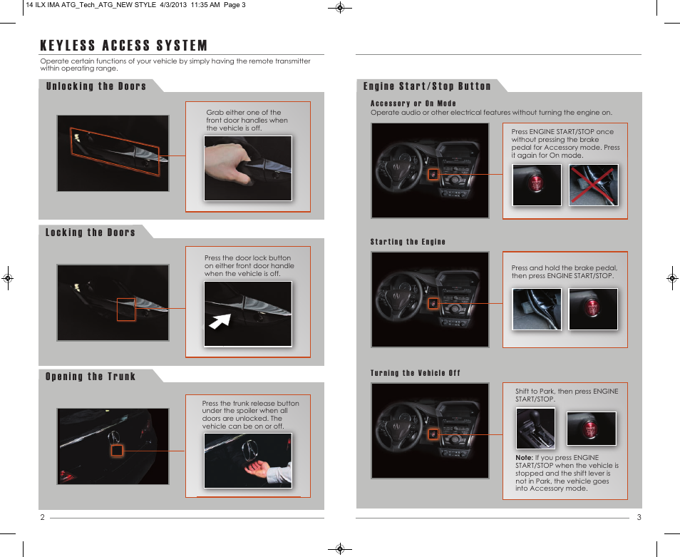 Acura 2014 ILX Hybrid - Advanced Technology Guide (Tech) User Manual | Page 3 / 20