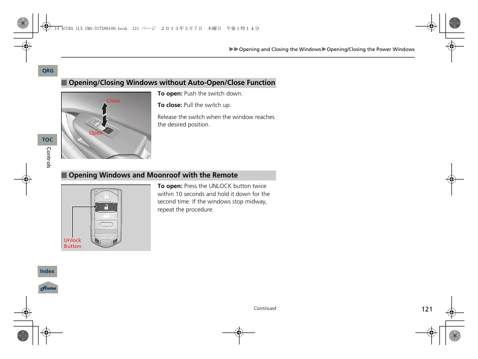 Acura 2014 ILX Hybrid - Owner's Manual User Manual | Page 122 / 365