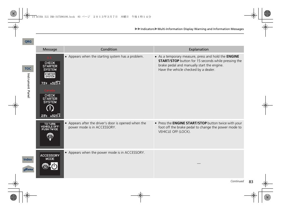 Acura 2014 ILX Hybrid - Owner's Manual User Manual | Page 84 / 365