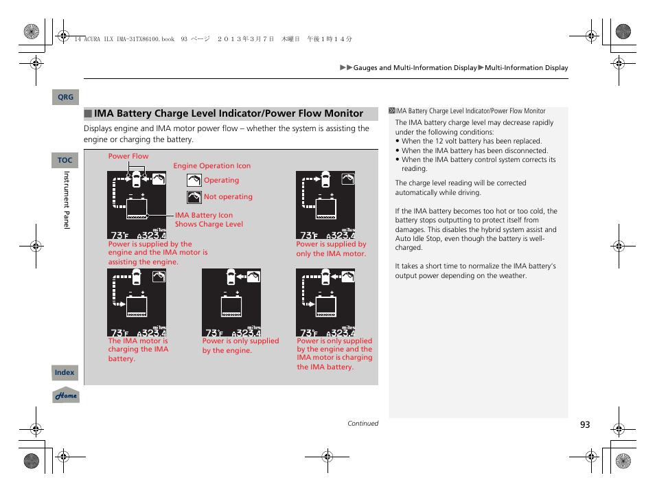 Acura 2014 ILX Hybrid - Owner's Manual User Manual | Page 94 / 365