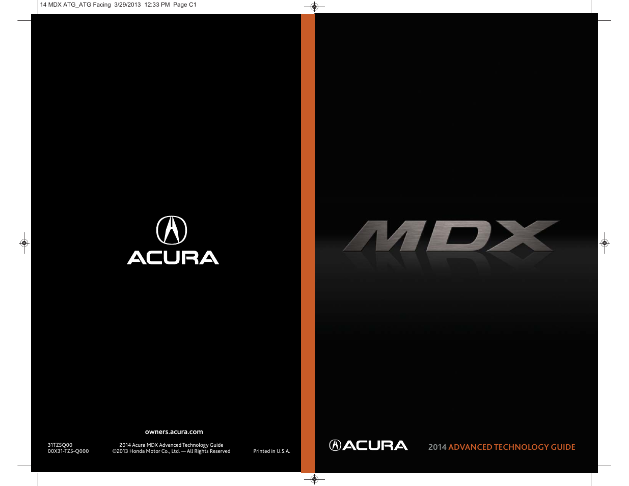 Acura 2014 MDX - Advanced Technology Guide User Manual | 28 pages