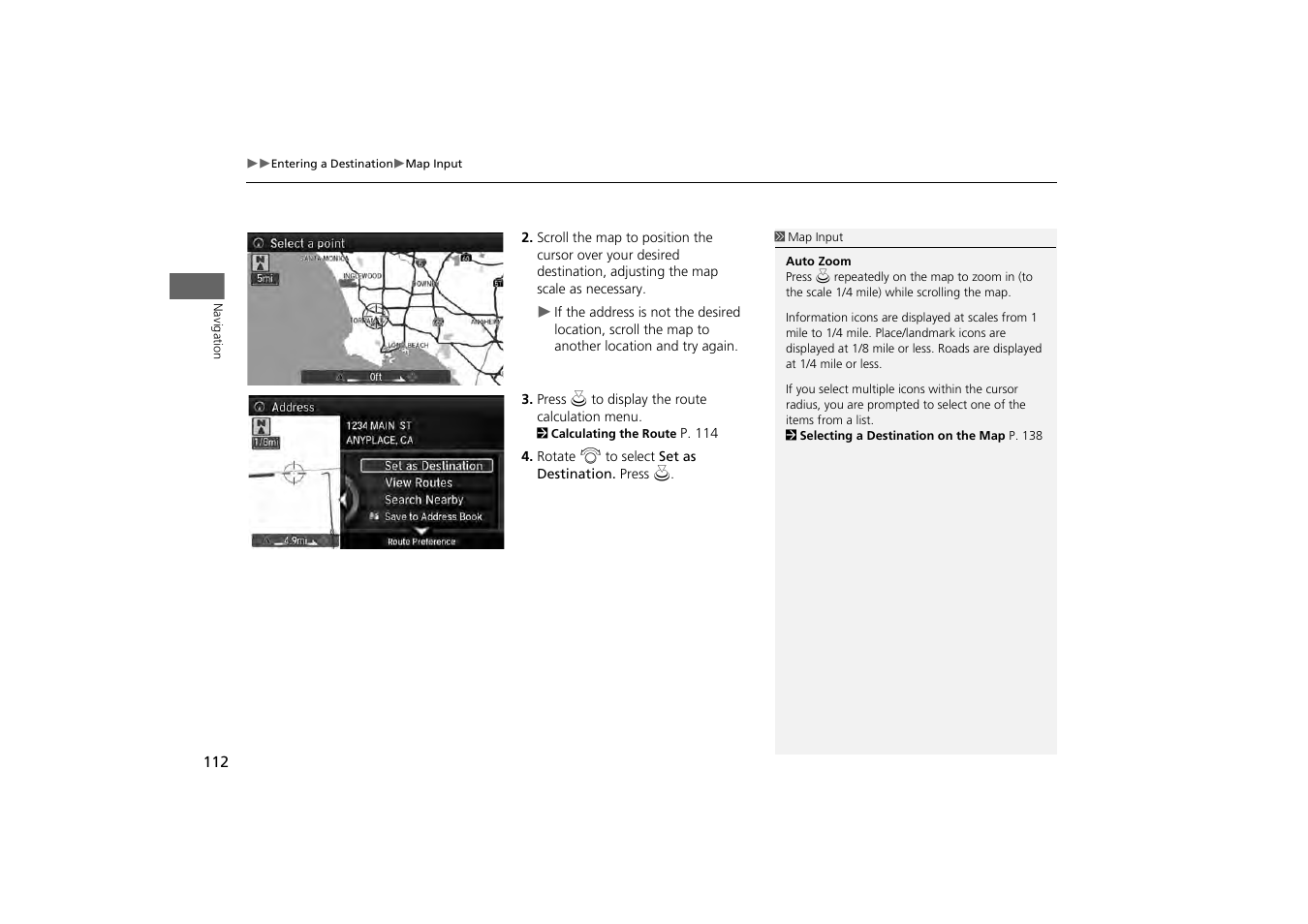 Acura 2014 MDX - Navigation Manual User Manual | Page 113 / 343