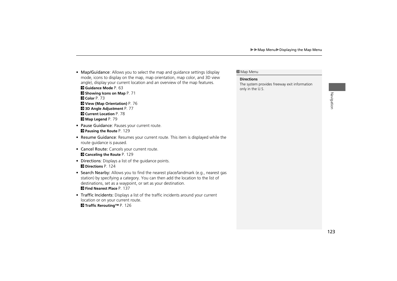 Acura 2014 MDX - Navigation Manual User Manual | Page 124 / 343