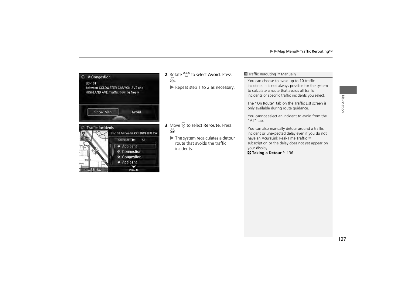 Acura 2014 MDX - Navigation Manual User Manual | Page 128 / 343