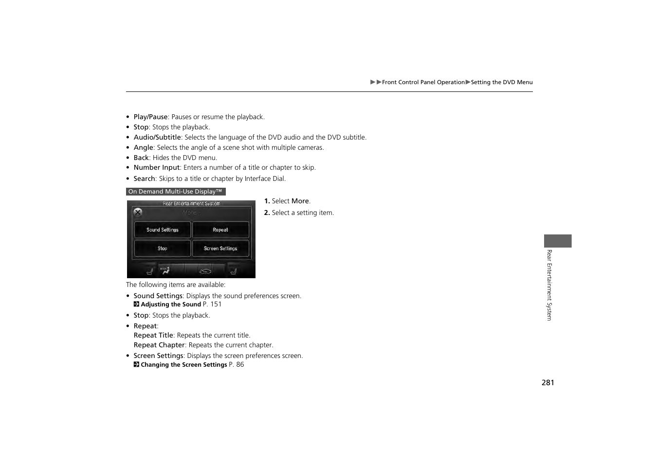 Acura 2014 MDX - Navigation Manual User Manual | Page 282 / 343