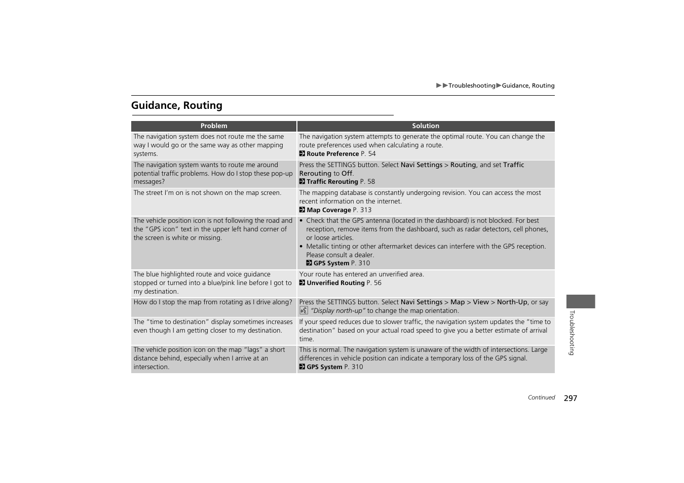 Guidance, routing | Acura 2014 MDX - Navigation Manual User Manual | Page 298 / 343