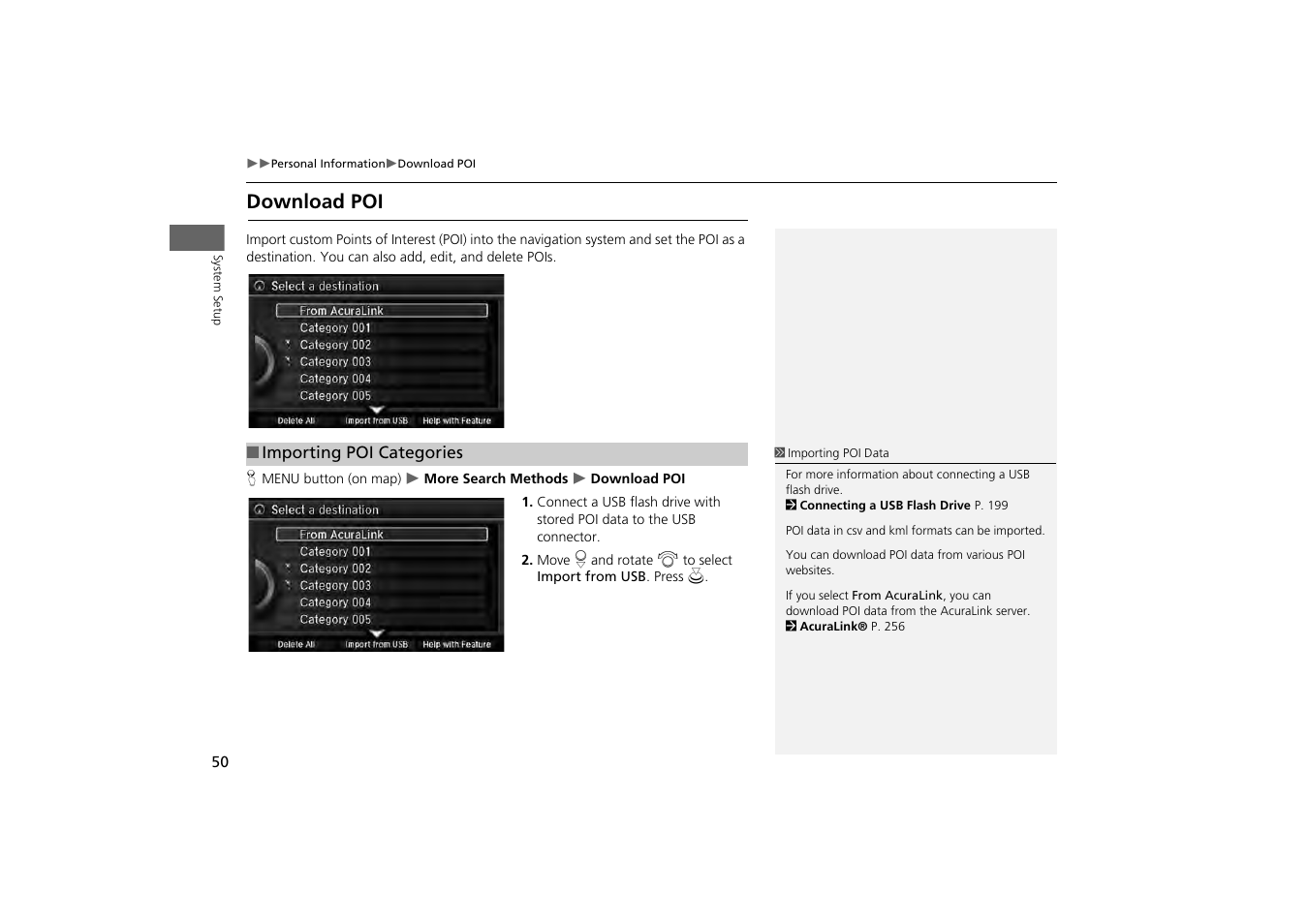 Download poi | Acura 2014 MDX - Navigation Manual User Manual | Page 51 / 343