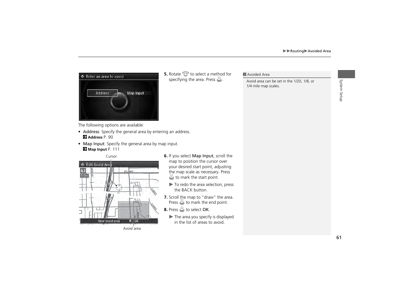 Acura 2014 MDX - Navigation Manual User Manual | Page 62 / 343