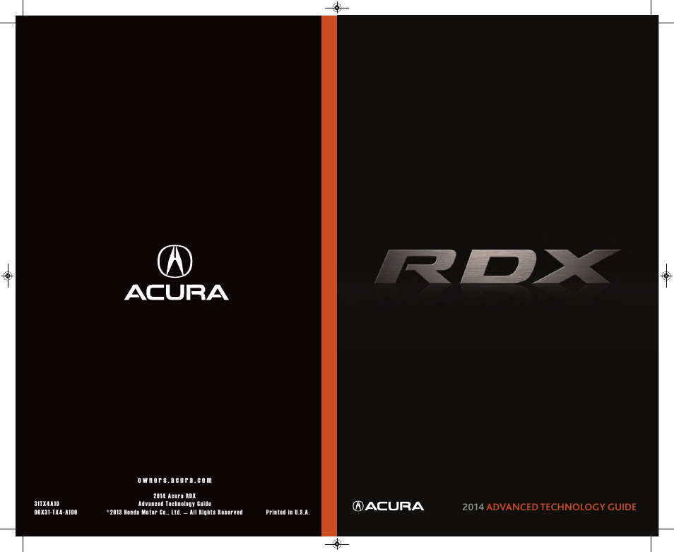 Acura 2014 RDX - Advanced Technology Guide (Base) User Manual | 14 pages