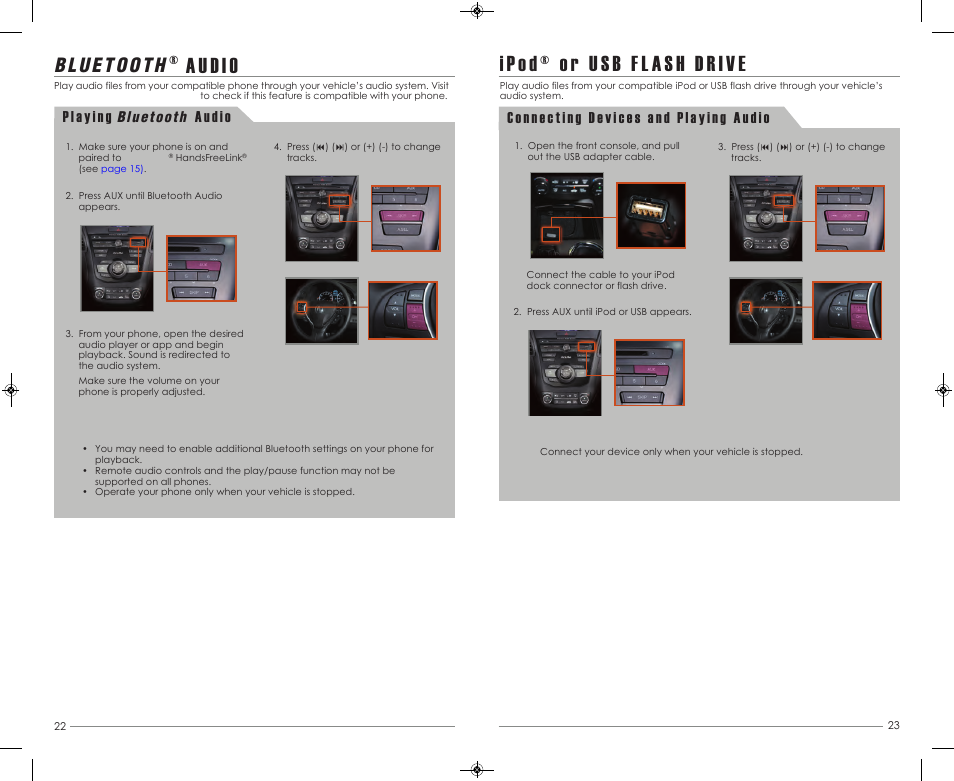 P. 22, Au d io | Acura 2014 RDX - Advanced Technology Guide (Base) User Manual | Page 13 / 14