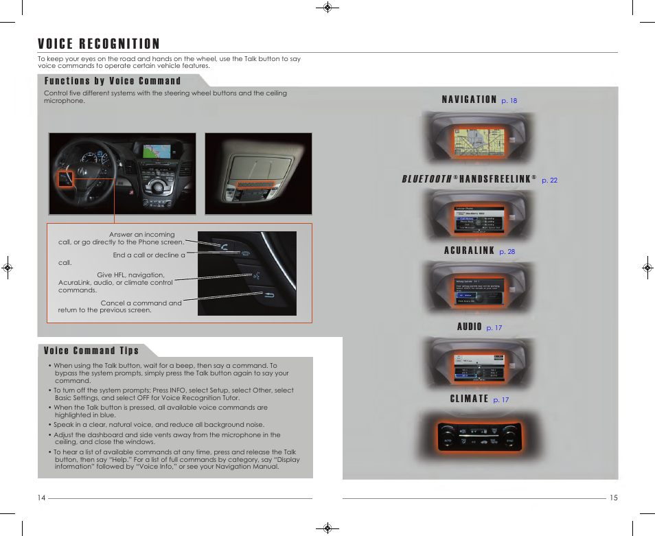 P. 14, Audio | Acura 2014 RDX - Advanced Technology Guide (Advanced) User Manual | Page 9 / 20