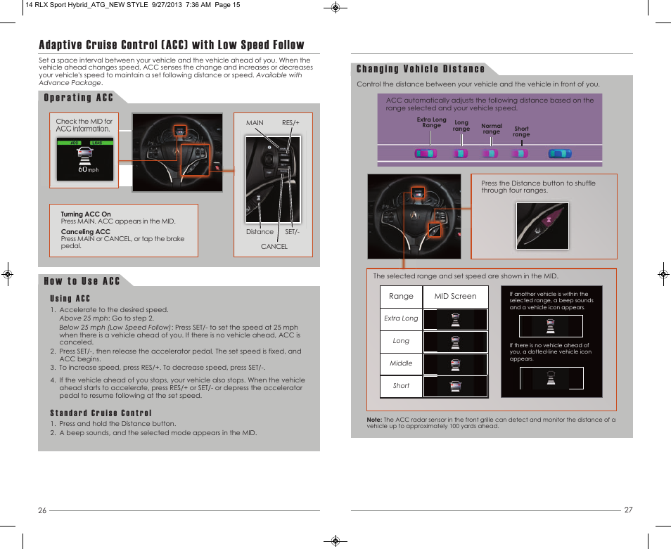 Acura 2014 RLX Hybrid - Advanced Technology Guide User Manual | Page 15 / 29