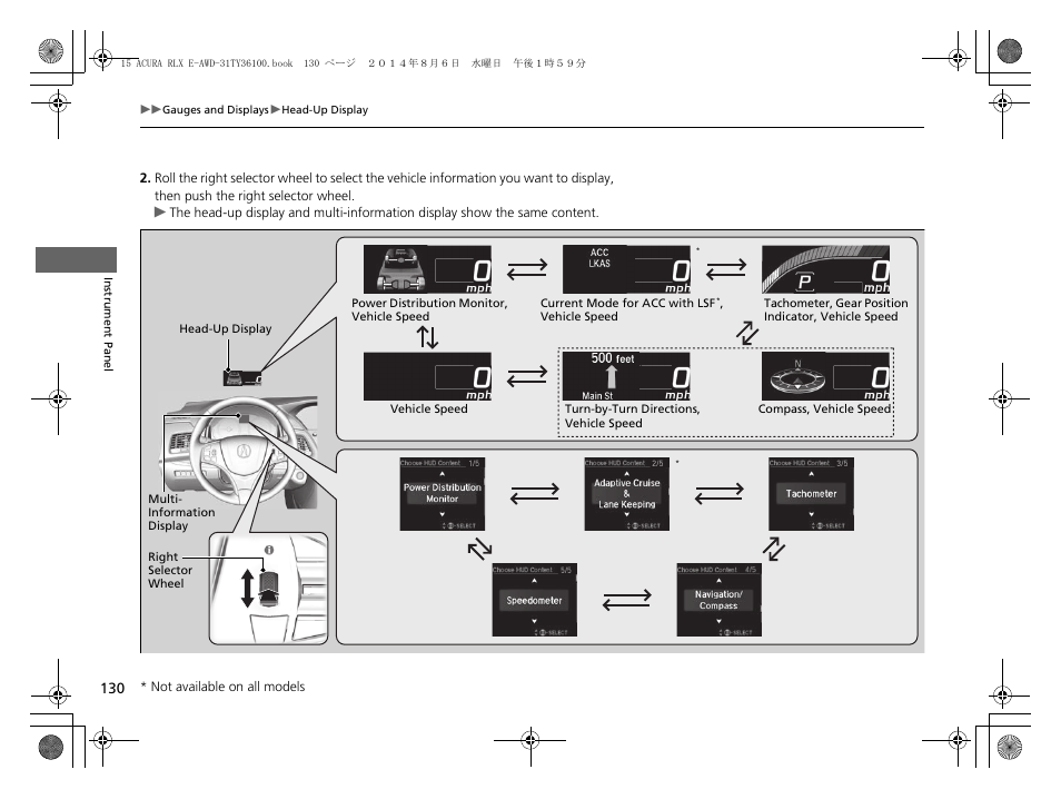 Acura 2014 RLX Hybrid - Owner's Manual User Manual | Page 131 / 565