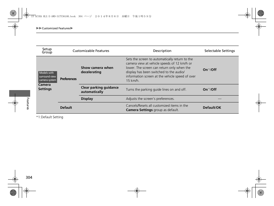 Acura 2014 RLX Hybrid - Owner's Manual User Manual | Page 305 / 565