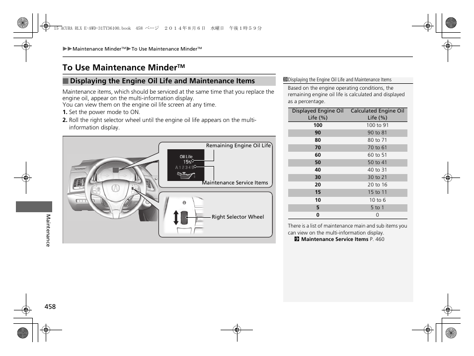 Acura 2014 RLX Hybrid - Owner's Manual User Manual | Page 459 / 565