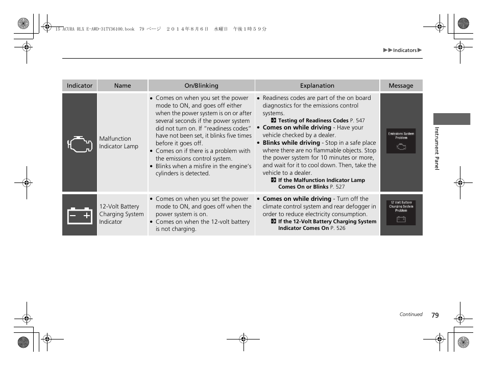 Acura 2014 RLX Hybrid - Owner's Manual User Manual | Page 80 / 565