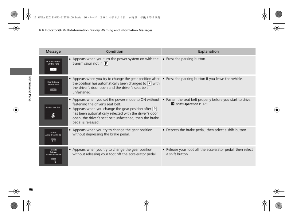 Acura 2014 RLX Hybrid - Owner's Manual User Manual | Page 97 / 565