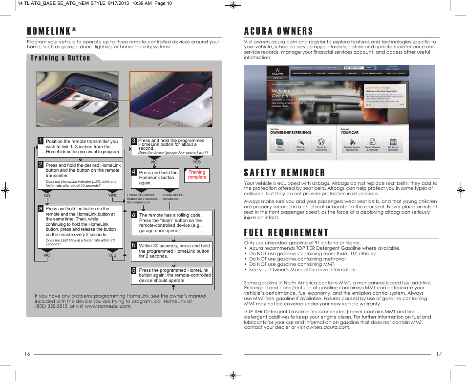 Acura 2014 TL - Technology Reference Guide (Base) User Manual | Page 10 / 10
