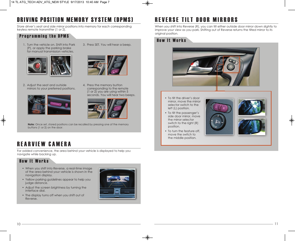 Acura 2014 TL - Technology Reference Guide (Tech) User Manual | Page 7 / 17