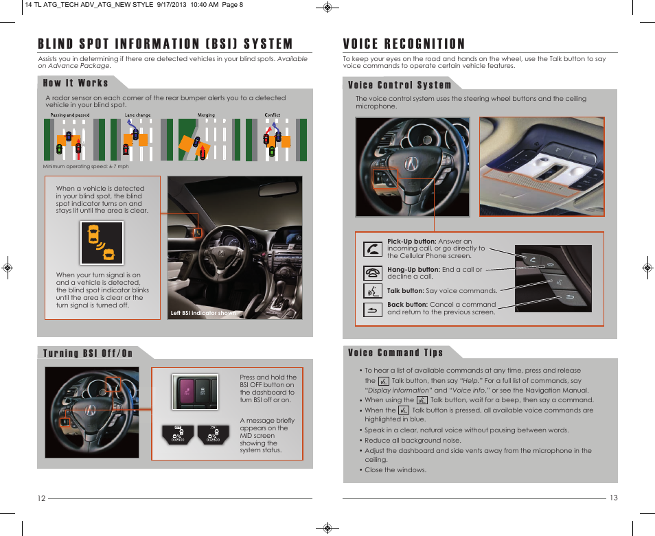 P. 13 | Acura 2014 TL - Technology Reference Guide (Tech) User Manual | Page 8 / 17