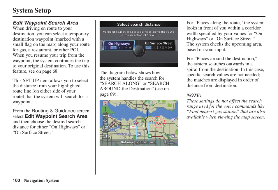 System setup | Acura 2014 TL - Navigation Manual User Manual | Page 101 / 160
