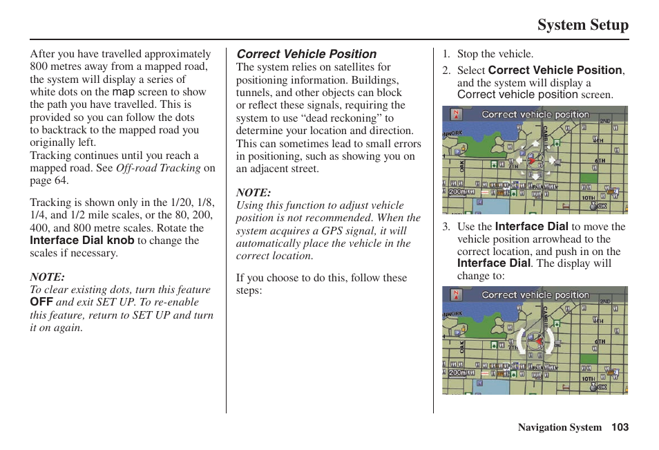 System setup | Acura 2014 TL - Navigation Manual User Manual | Page 104 / 160