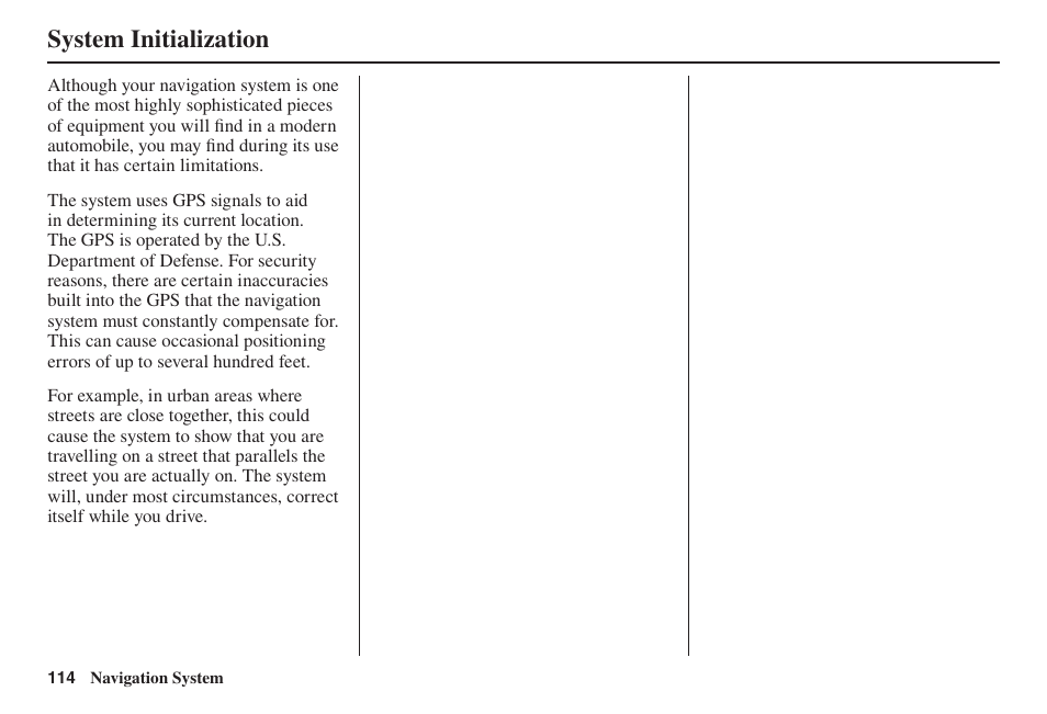 System initialization | Acura 2014 TL - Navigation Manual User Manual | Page 115 / 160