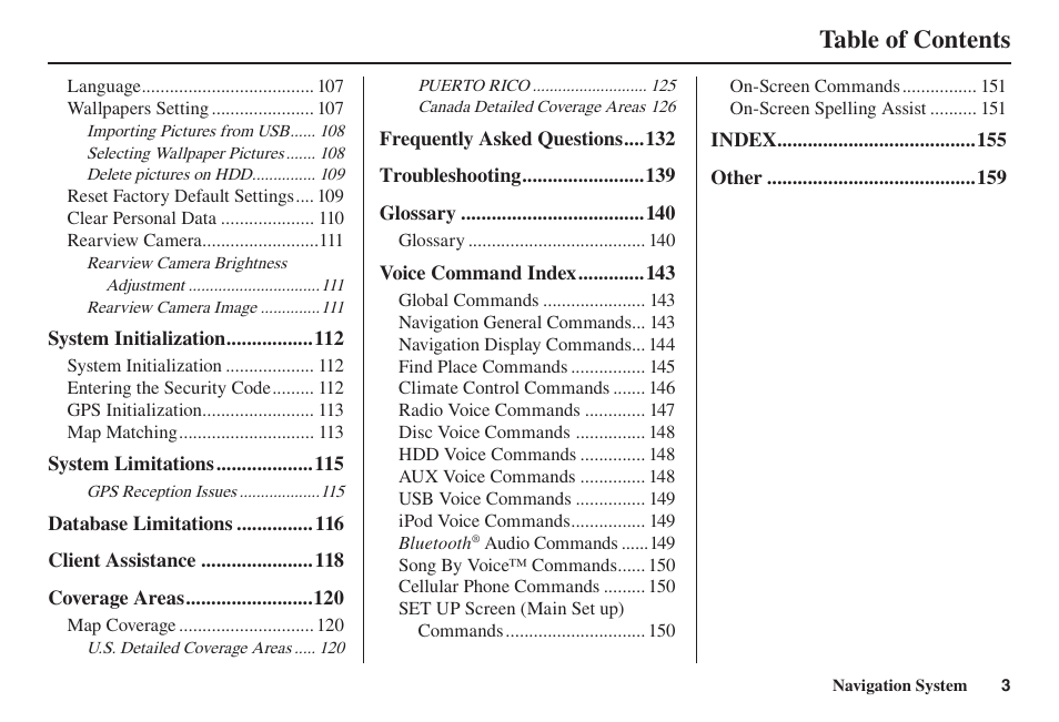 Acura 2014 TL - Navigation Manual User Manual | Page 4 / 160