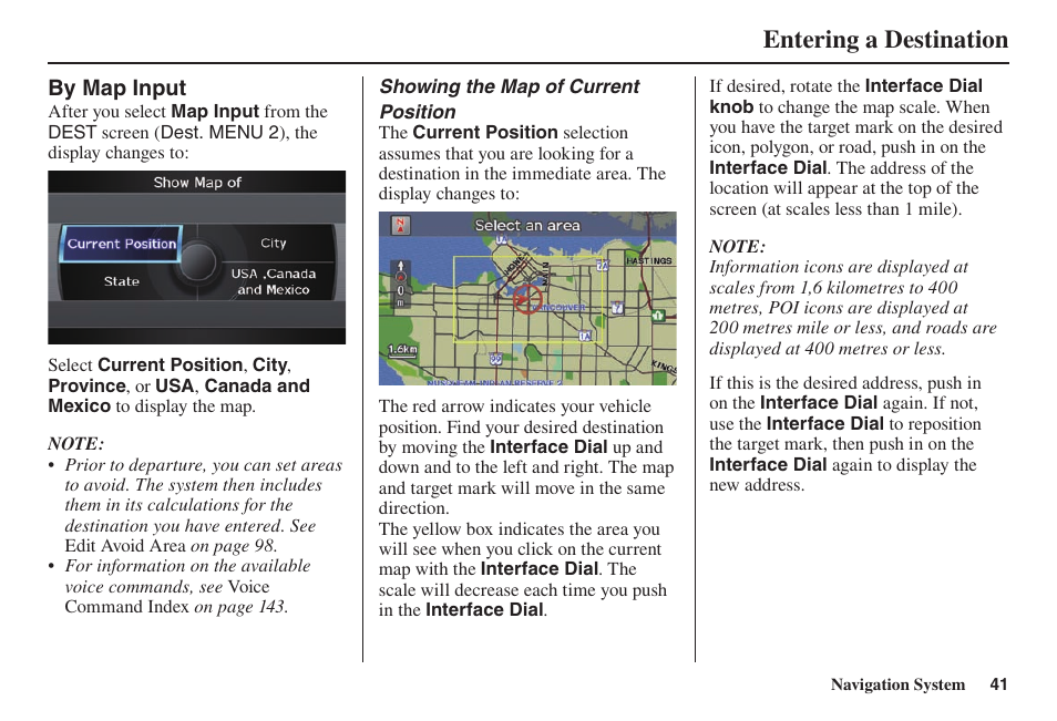 Entering a destination | Acura 2014 TL - Navigation Manual User Manual | Page 42 / 160